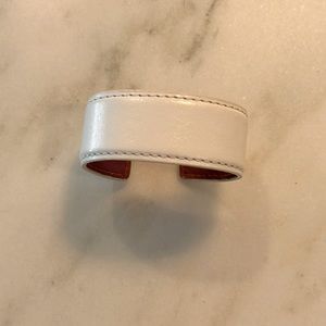 J.Crew White Leather Bracelet